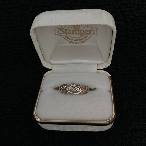 Black Hills Gold and Sterling Silver Ring - 4.25 - Picture 1 of 7